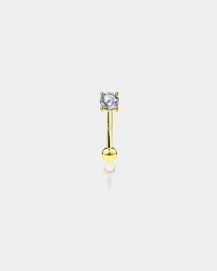 gold eyebrow piercing ring
