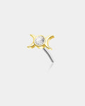moon phase flat back nose stud