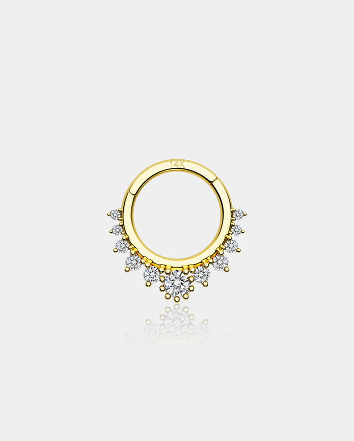 14k gold dainty septum piercing