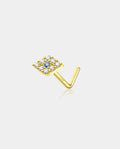 14k gold evil eye nose ring