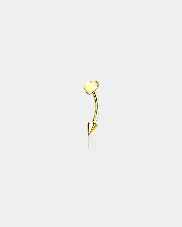 14k gold eyebrow ring
