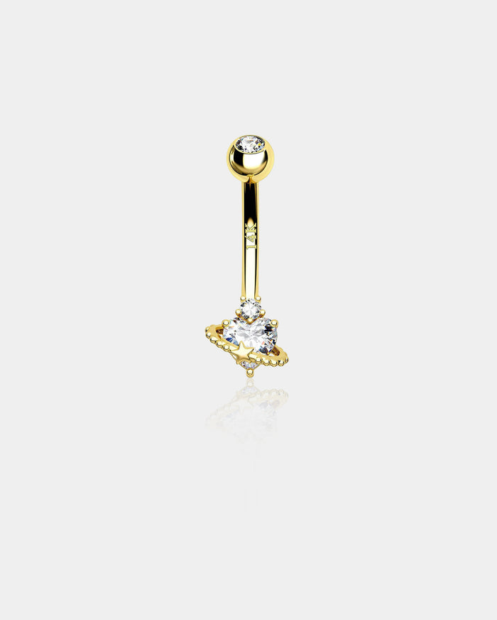 heart belly button ring