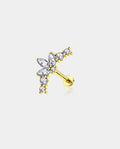 14k solid gold nose piercing earrings