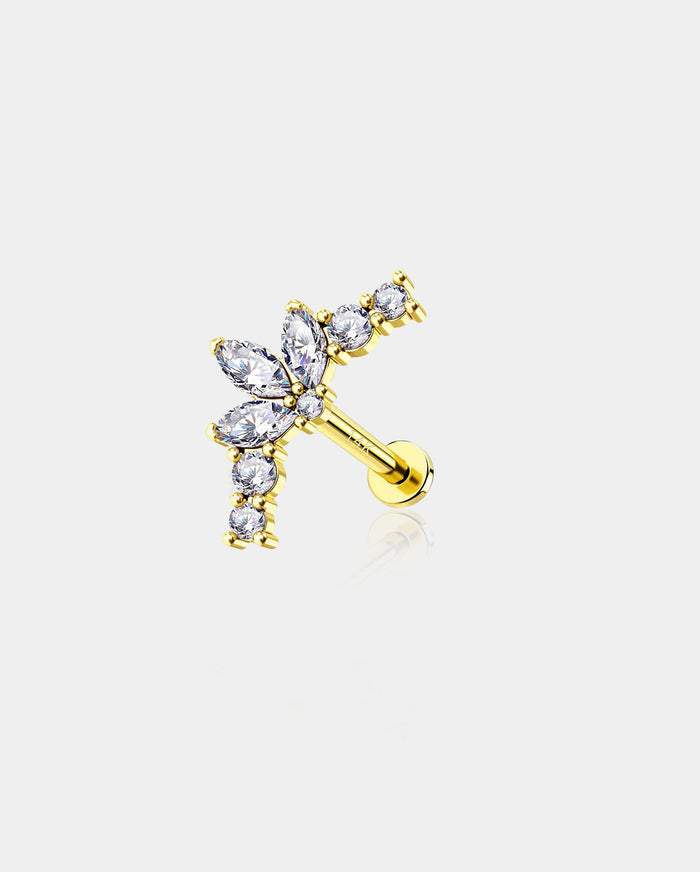 14k solid gold nose piercing earrings