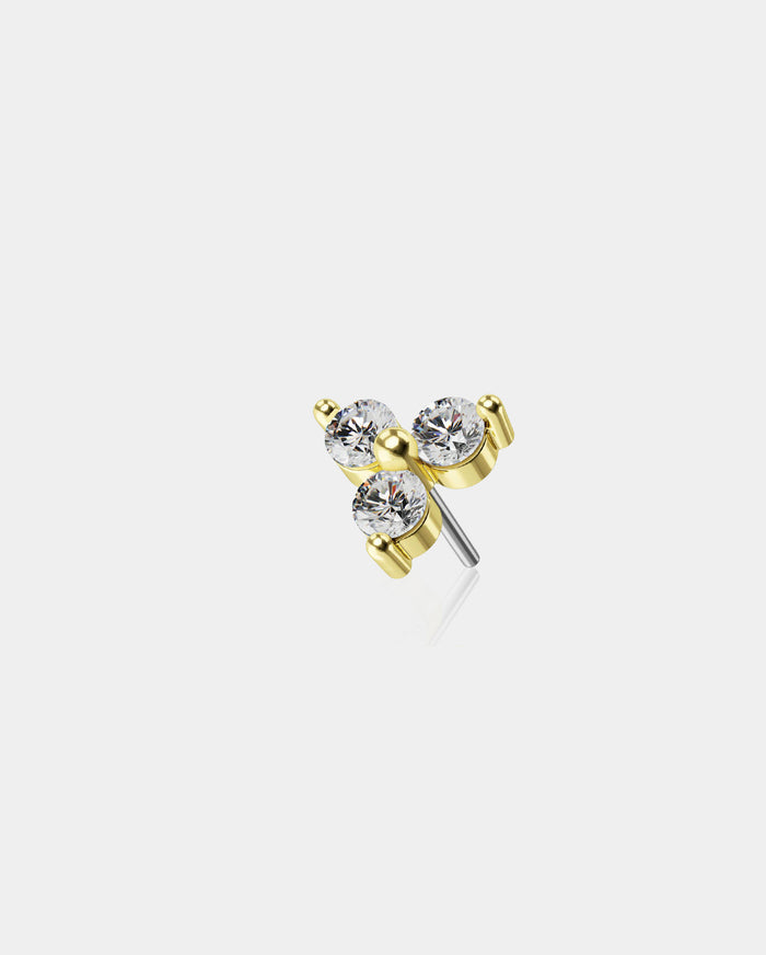 threadless labret nose stud