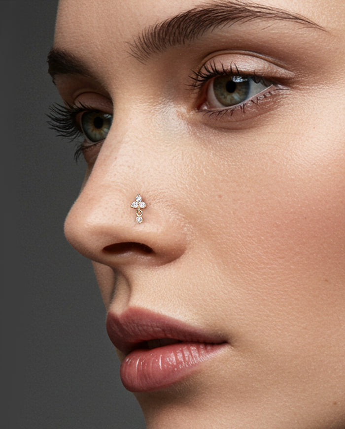 triangle nose piercing
