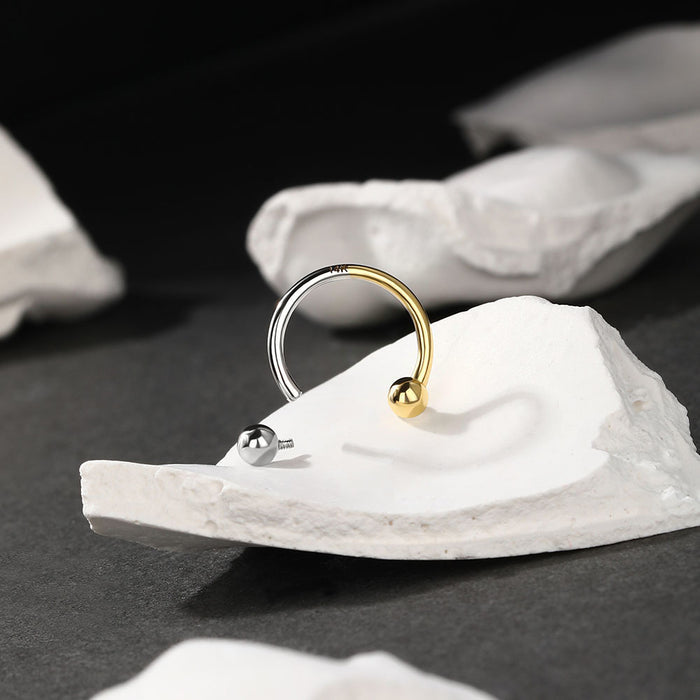 internally threaded septum jewelry horseshoe