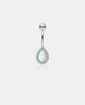white gold belly ring - OUFER BODY JEWELRY