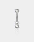 white gold belly button rings - OUFER BODY JEWELRY