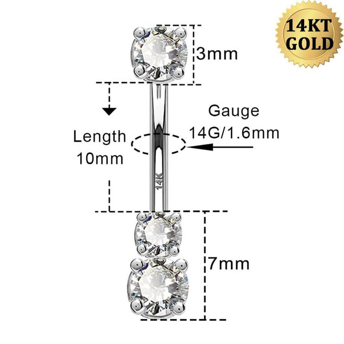 10mm belly button rings - OUFER BODY JEWELRY