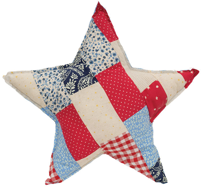 16" Patchwork Americana Star Pillow