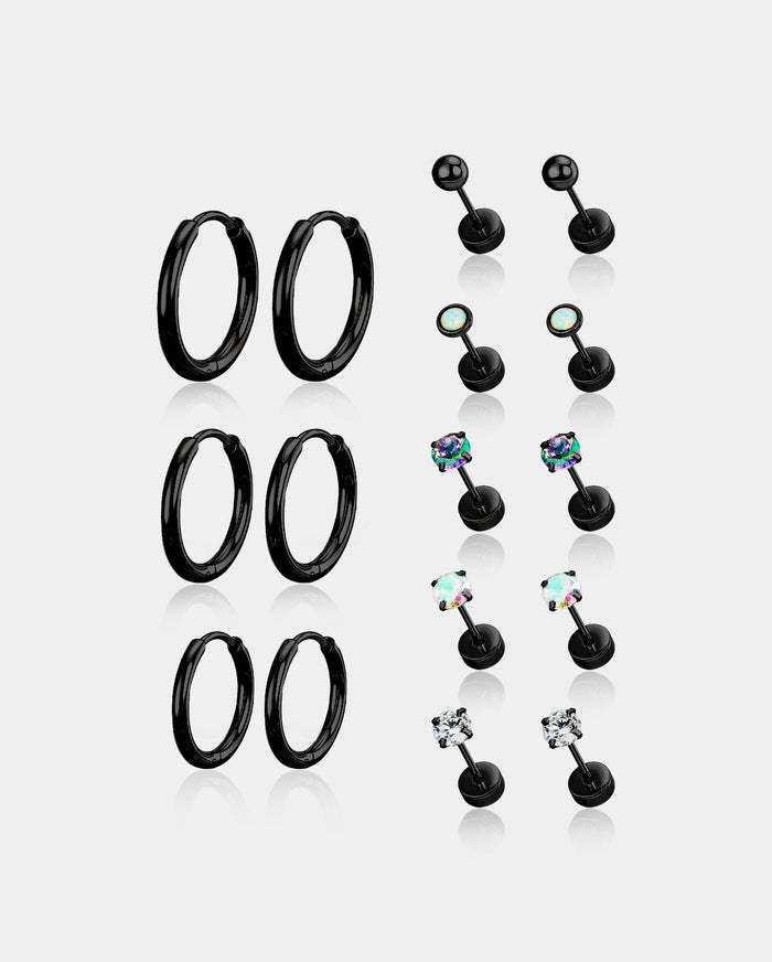 black earring hoop