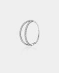 18G CZ Double Hoop Segment Nose Ring