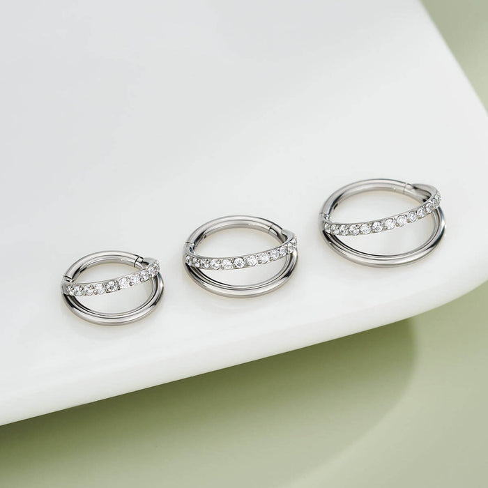 double hoop nose ring