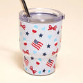 2 oz Tiny Tumbler–Red, White, & Bows