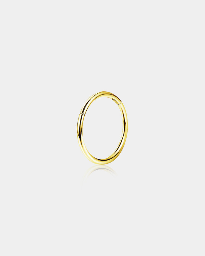 gold hoop nose ring