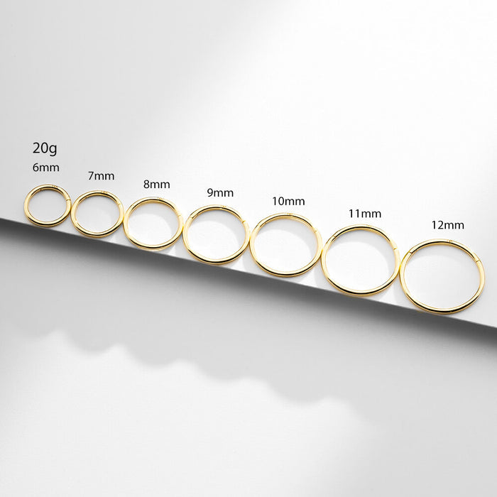 20g gold hoop nose ring