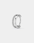 20g 6/7/8mm silver double row nose hoop