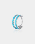 oufer turquoise double hoop nose ring