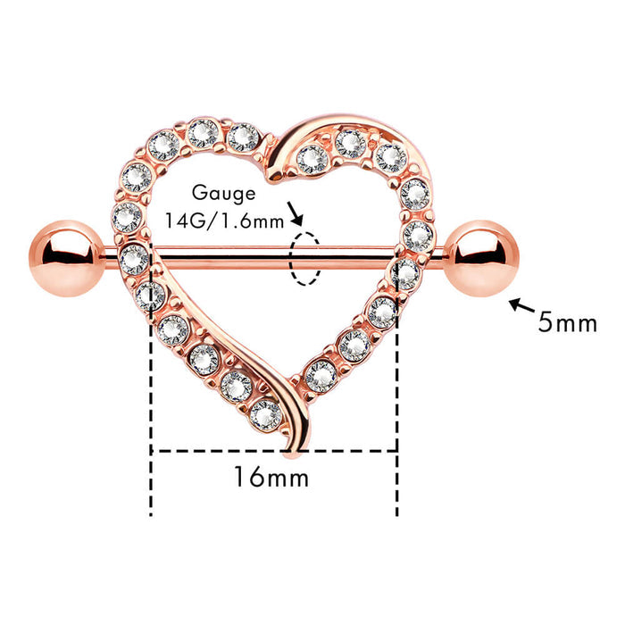14g nipple jewelry shield