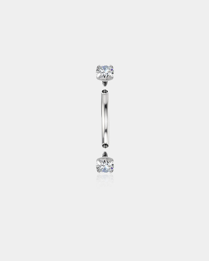 internally threaded eyebrow ring