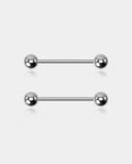 2PCS Internally Threaded Titanium Nipple Rings Pack