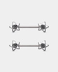 Spiral Star Nipple Barbells