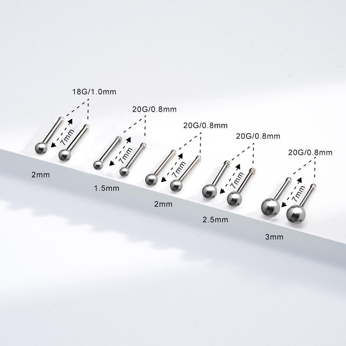20g ball nose stud