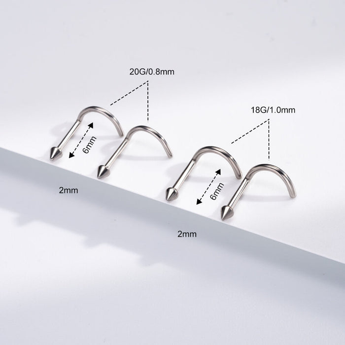 20g corkscrew nose stud