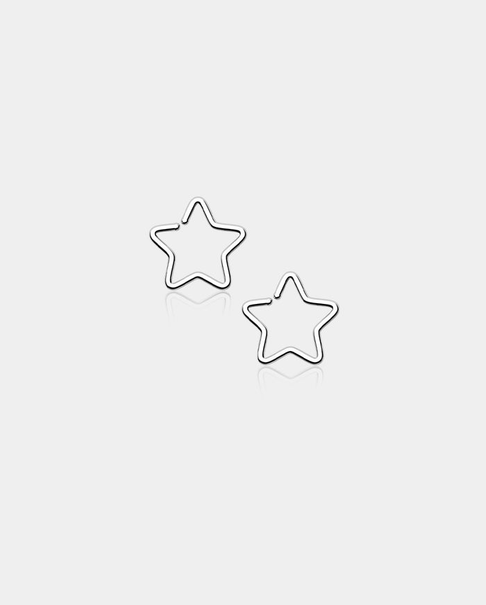 2PCS Titanium Star Seamless Nose Ring