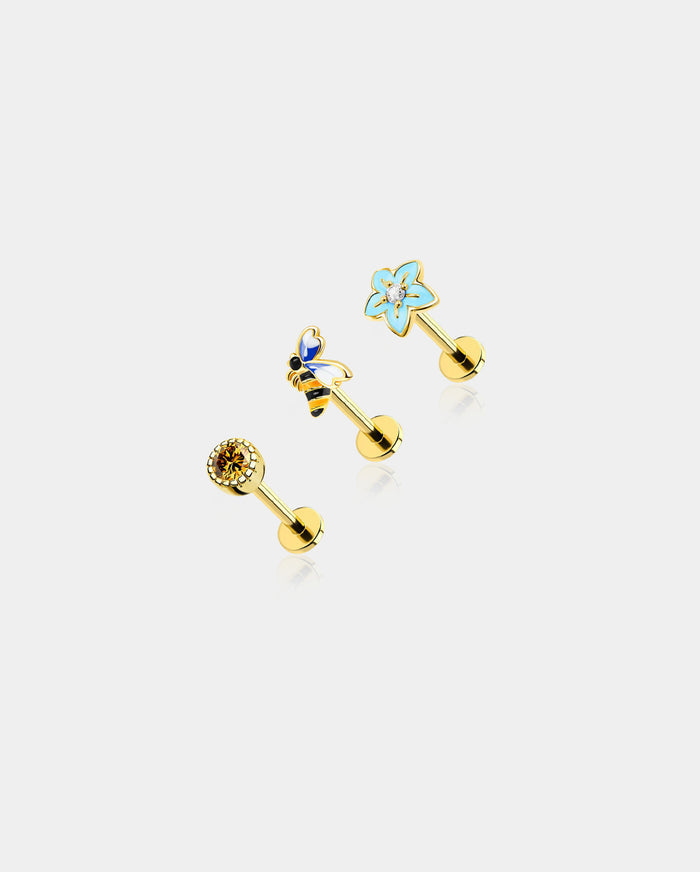 labret earrings