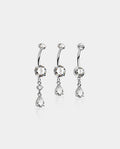 Sparkle CZ belly button ring set