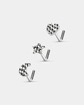 hammered nose studs
