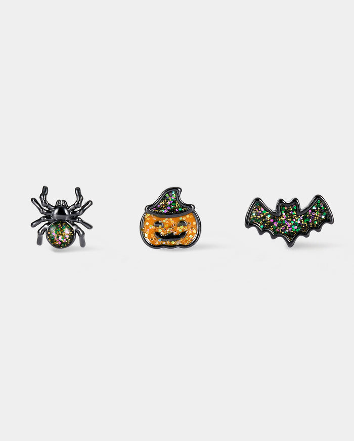 3PCS Spider/Bat/Pumpkin Nose Stud Set