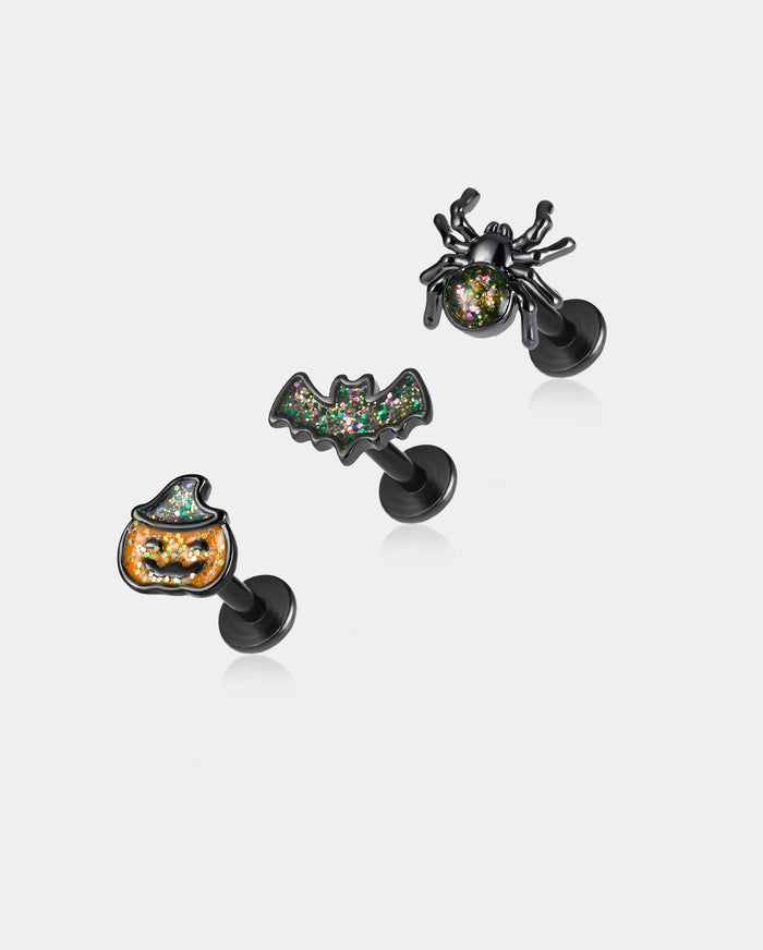oufer bat halloween helix stud