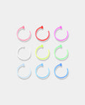 9PCS Colorful Acrylic Nose Hoop Set