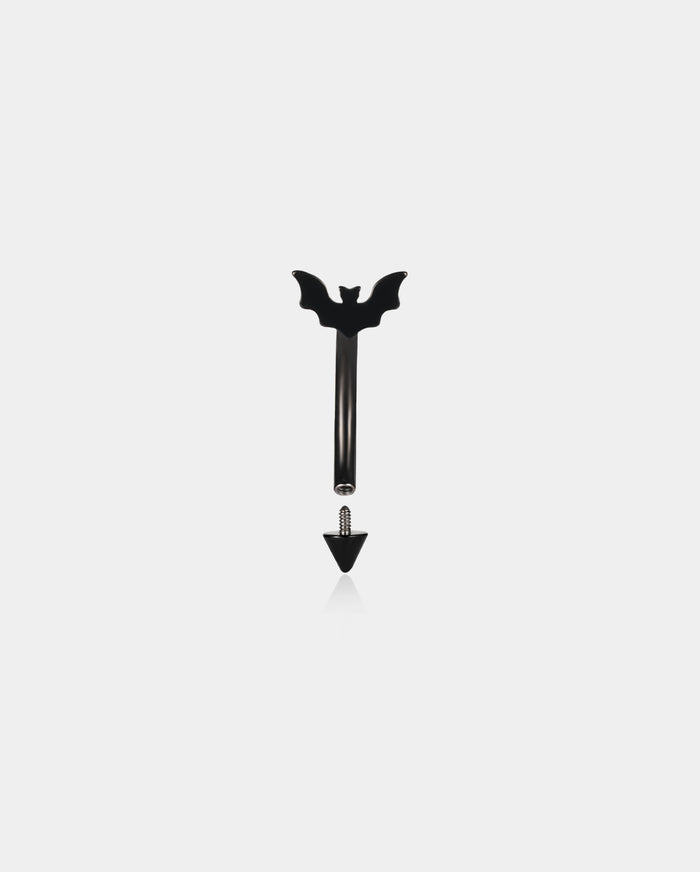 internally threaded bat rook piercing ring