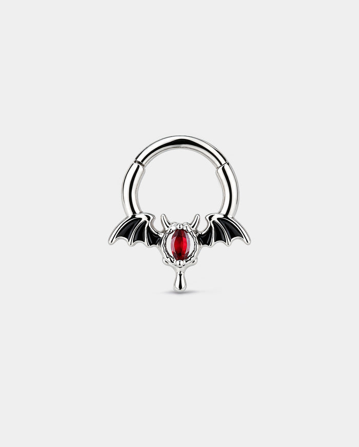 oufer bat wing devil eye septum ring