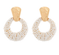 Beaded Gradual Door Knocker Earrings