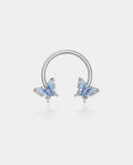 Blue Butterfly Horseshoe Septum Ring
