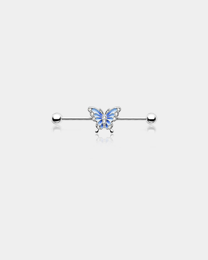 industrial piercing jewelry butterfly oufer body jewelry