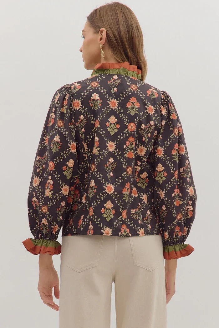 Bree's Floral Blouse by Entro*Final Sale