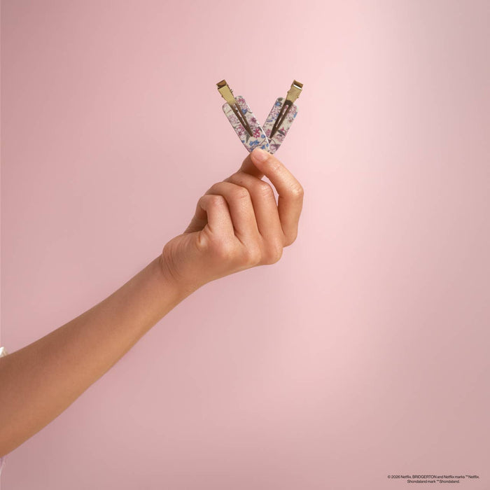 Bridgerton x Kitsch Creaseless Clips in Toile in Bloom