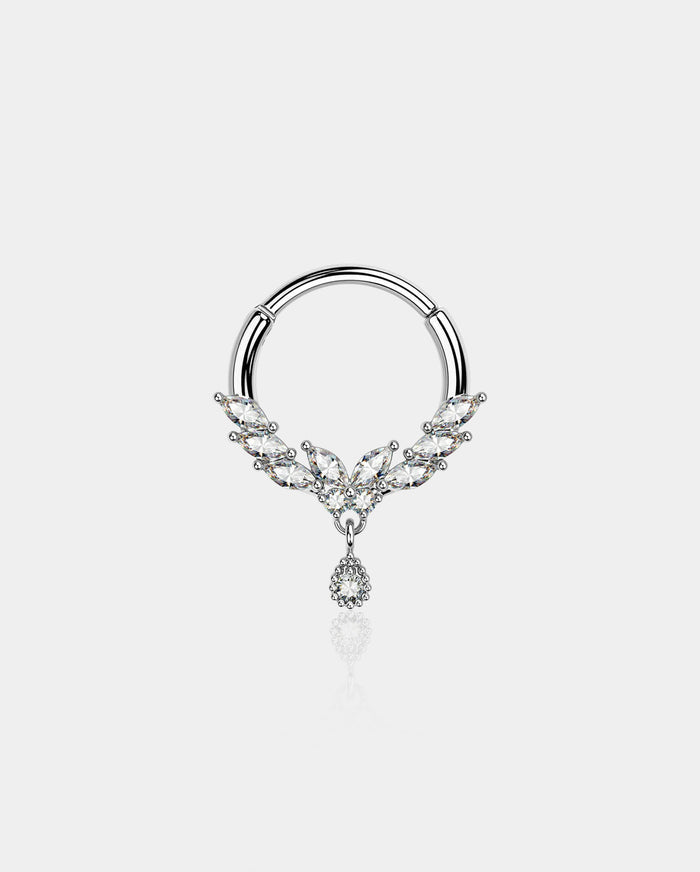 Butterfly CZ Dangle Septum Ring
