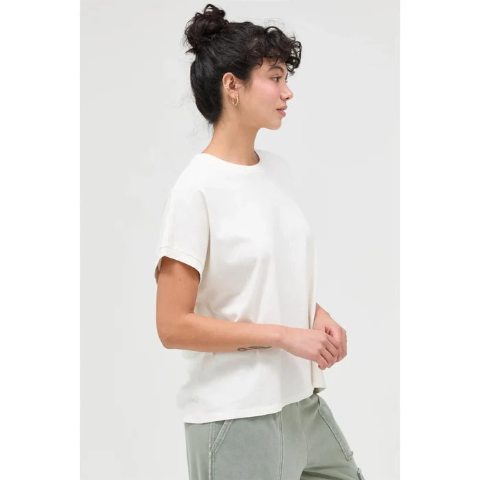 Capped Sleeve Mineral Wash T-Shirt