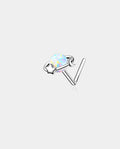 Celestial Orbit Synthetic Opal L-Shaped Nose Stud