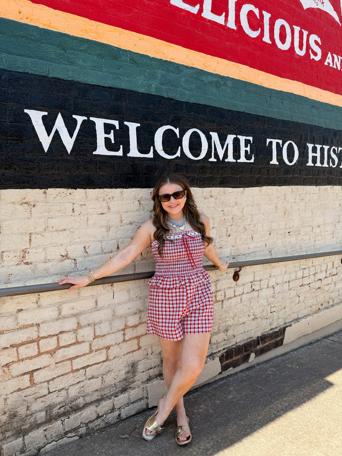 Cherry Red Romper