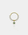 Clear CZ Sunflower Clicker Septum Ring