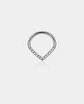 Clear CZ Vshape Septum Ring