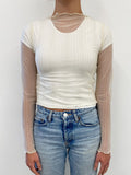 Cream Sheer Under Shirt by Zutter